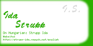 ida strupp business card